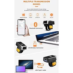 GMB POS-BSH500 GMB 2d/OCR CMOS Warehouse Finger barcode scanner, 600mAh, 1MP, BT/WiFi