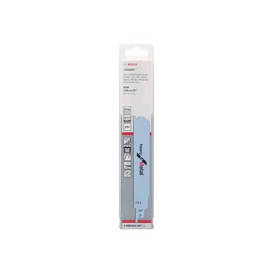 BOSCH List univerzalne testere S 926 BEF Heavy for Metal - pakovanje 25 komada - 2608653067