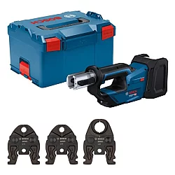 BOSCH plavi alat Akumulatorska presa za cevi GPT 18V-19 Solo, čeljusti U16, U20 i U25, bez baterije i punjača, L-BOXX, 06019M2003