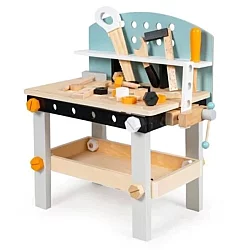 ECO TOYS Drvena radionica sa alatima, 38 elemenata