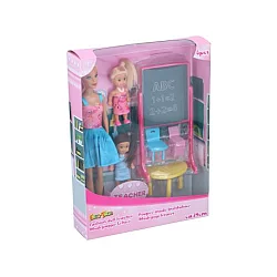 Eddy Toys Lutka učiteljica sa 2 učenice i tablom 30.5 cm