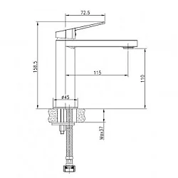 Conart Stojeća baterija CRNA 25 MM SACWI1