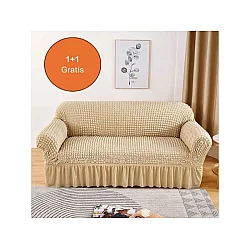 HOMEMATES 1+1 gratis retro pokrivač za dvosede i kauče od 145cm do 185cm - Braon
