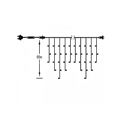 ED Novogodišnje LED lampice 2x0,5m, 76L 52-191000