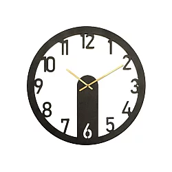 WALLXPERT Zidni sat Mood Metal Wall Clock APS114 Black OUTLET
