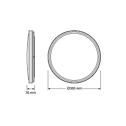 OSRAM LED plafonjera 38cm 24W 4000K IP20 crna