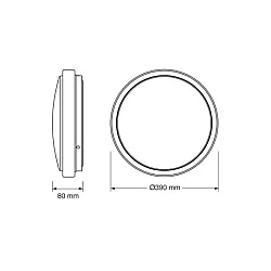 OSRAM LED plafonjera 39cm 24W 4000K IP20 bela