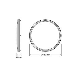 OSRAM LED plafonjera 48cm 48W 4000K IP20 crna