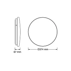 OSRAM LED plafonjera sa senzorom 24W 4000K IP20