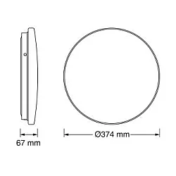 OSRAM LED plafonjera sa senzorom 24W 6500K IP20