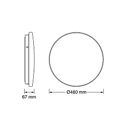 OSRAM LED plafonjera 36W 3000K IP44
