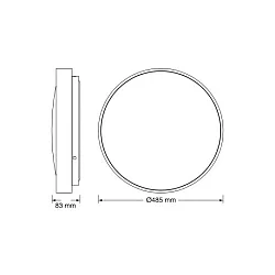 OSRAM LED plafonjera 36W 4000K IP20 crna
