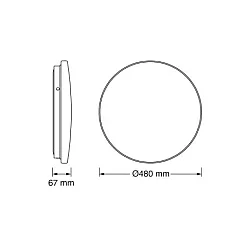 OSRAM LED plafonjera 48cm 36W 4000K IP20 bela 4099854648021E