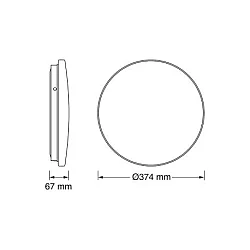 OSRAM LED plafonjera sa senzorom 24W 6500K IP44