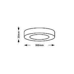 BBLINK LED plafonjera 24W, promenljiva boja svetla