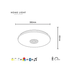 HOME LIGHT Solea 126 Bluetooth CCT RGB LED plafonjera