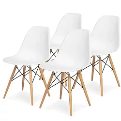 Lemon Planet Set plastičnih trpezarijskih stolica 4 kom Aurora bela Lemon 25-KS005SET