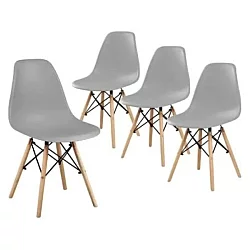 Lemon Planet Set plastičnih trpezarijskih stolica 4 kom Aurora siva Lemon 25-KS007SET