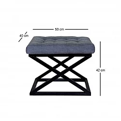 Atelier del Sofa Tabure Capraz Black Blue