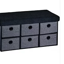 KESPER Tabure sa kutijama za odlaganje 76x38x38cm, Tamnosivo