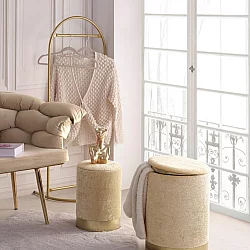 WALLXPERT Dekorativni tabure( 2 dela ) Comfort Beige