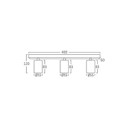 BRAYTRON Zlatna spot lampa 3xGU10 BH04-00836