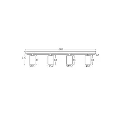BRAYTRON Zlatna spot lampa 4xGU10 BH04-00846