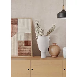 WALLXPERT Bela keramička vaza DKR0470
