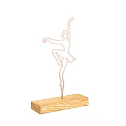 WALLXPERT Decorative Object figura Ballerina Copper