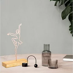 WALLXPERT Decorative Object figura Ballerina Copper
