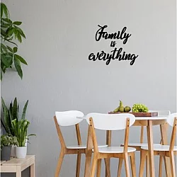 WALLXPERT Dekorativni drveni zidni pribor Family Is Everything