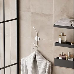 WALLXPERT Bela Metalna zidna kuka Rhino B