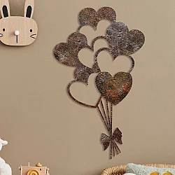 WALLXPERT Dekorativni metalni zidni dodatak Rusty Heart 1