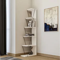 HANAH HOME Polica za knjige Tlos White