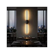 BBLINK Crna zidna LED lampa 12W 3000K IP20 1m