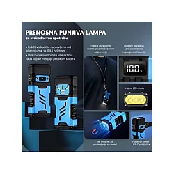 ELEMENTA Punjiva LED baterijska lampa 11863