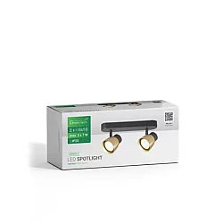 GREEN TECH LED SPOT SVETILJKA GU10 X 2 ZLATNO-CRNA