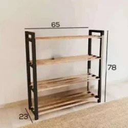 Sinbo Fixwood FIX2041-2 Cipelarnik sa 4 police 23X65X78 cm drvo plastika (FIX2041-2)