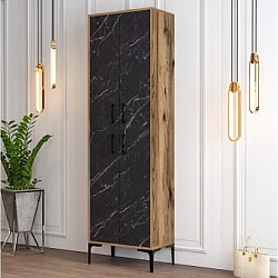 HANAH HOME Cipelarnik Berlin A Walnut Black Marble