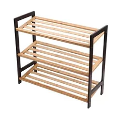 Bolzz Polica za obuću 3 nivoa bamboo crna