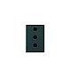 GEWISS GW12201 - Italijanska standardna utičnica 250V AC - 2P+E 10A - Satin Black - ChoruSmart