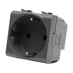 GEWISS GW12241 Socket 2M 2P + PE 16A Nemački standard Crna