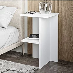 HANAH HOME Noćni ormarić Leray White (382NRC1807)