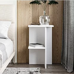 HANAH HOME Noćni ormarić Leray White (382NRC1807)