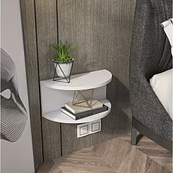 HANAH HOME Noćni ormarić Bella White