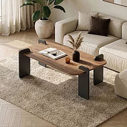 HANAH HOME Sto za dnevnu sobu Renard Atlantic Pine Anthracite