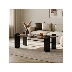 HANAH HOME Sto za dnevnu sobu Renard Venezia Walnut Wood Black