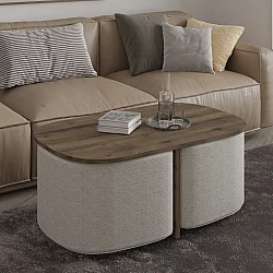 HANAH HOME Sto za dnevnu sobu Twin Antique Walnut