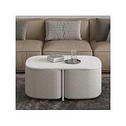 HANAH HOME Sto za dnevnu sobu Twin White