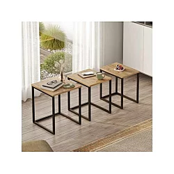 HANAH HOME Set 3 stočića Dublin Natural